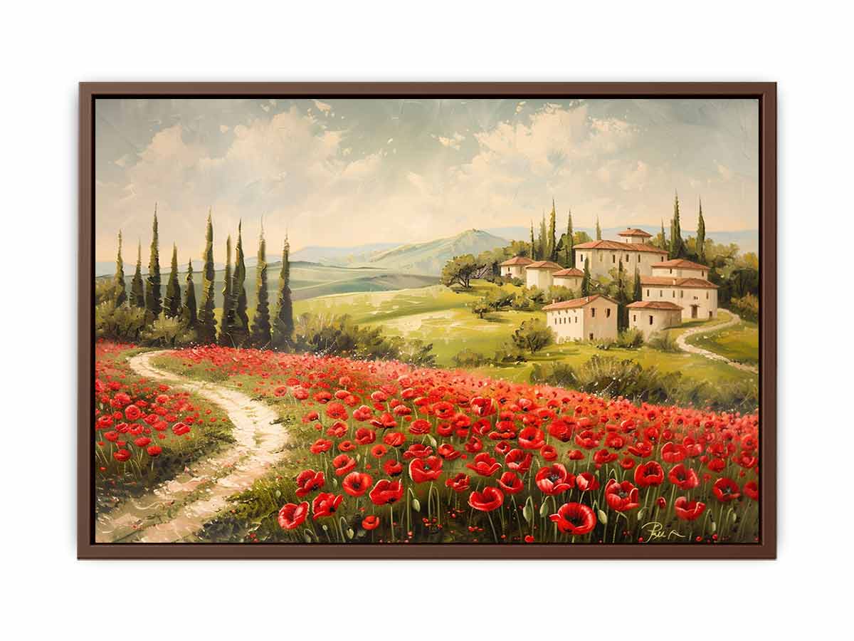 Field of Poppies Canvas Painting