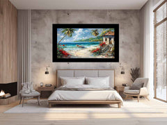 Caribbean Beach House Canvas Print