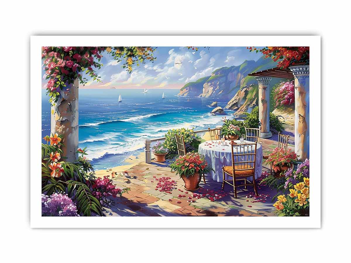 Outdoor Dining Canvas Print
