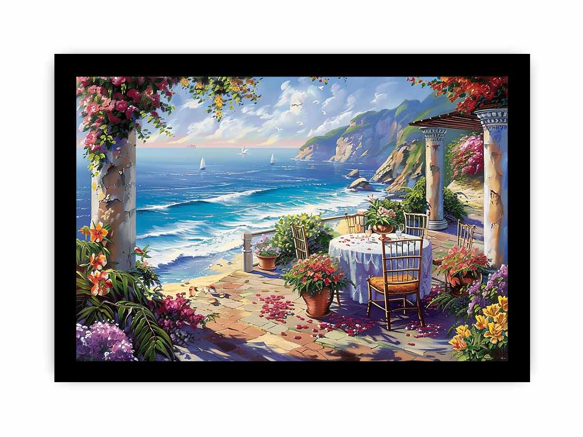 Outdoor Dining Canvas Print