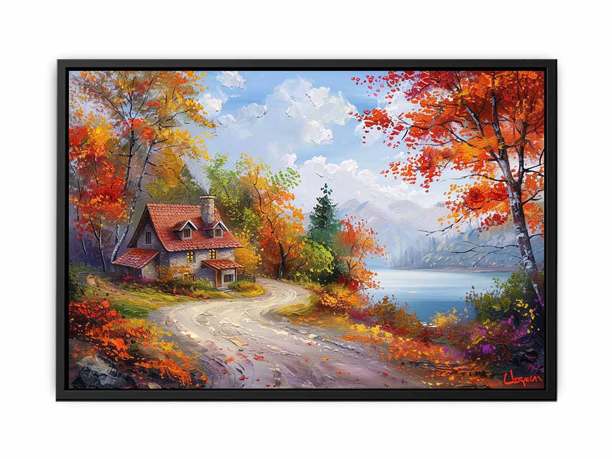 Autumn Dream House Canvas Print