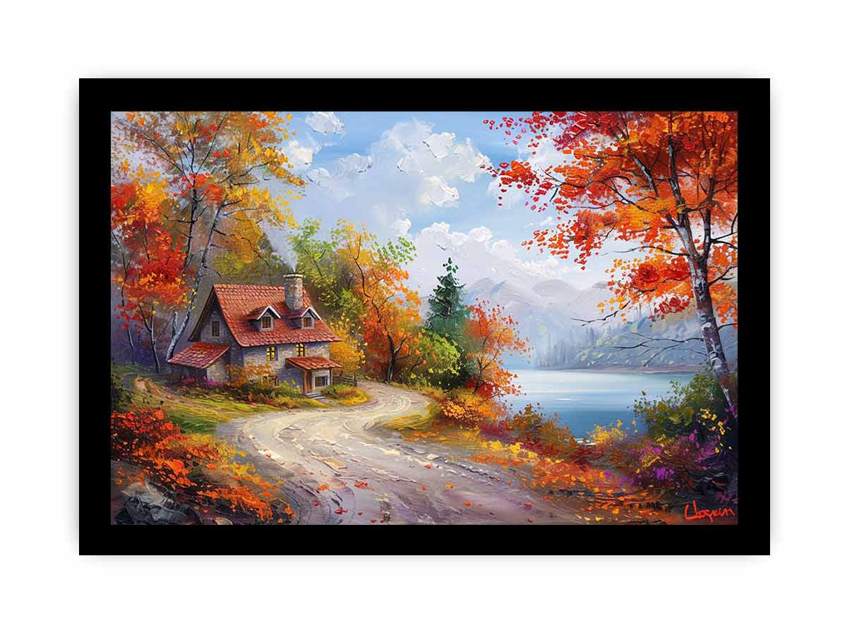 Autumn Dream House Canvas Print