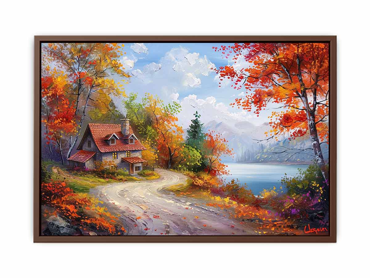 Autumn Dream House Canvas Print