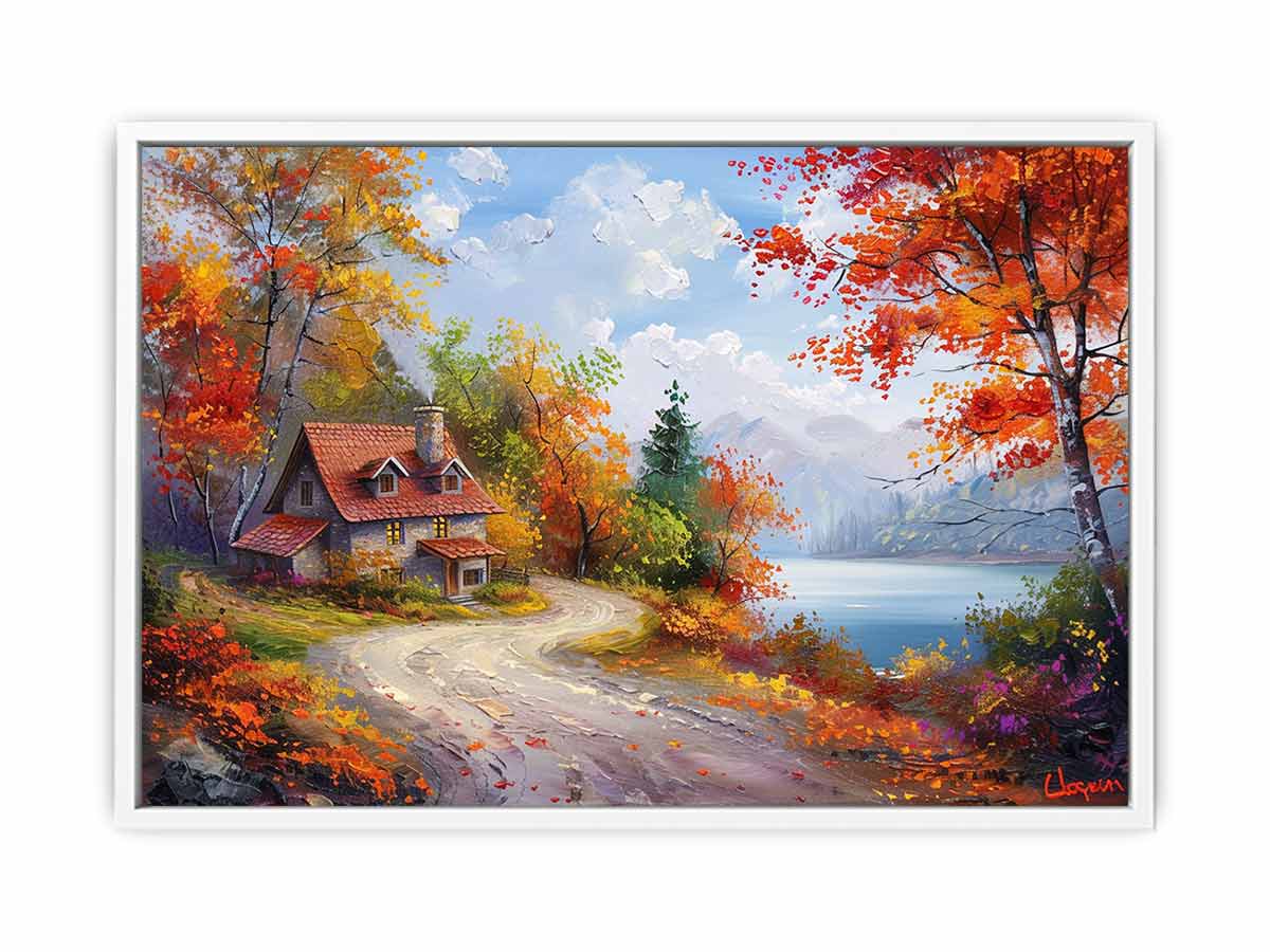 Autumn Dream House Canvas Print