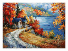 Autumn Road Wall Art painting
