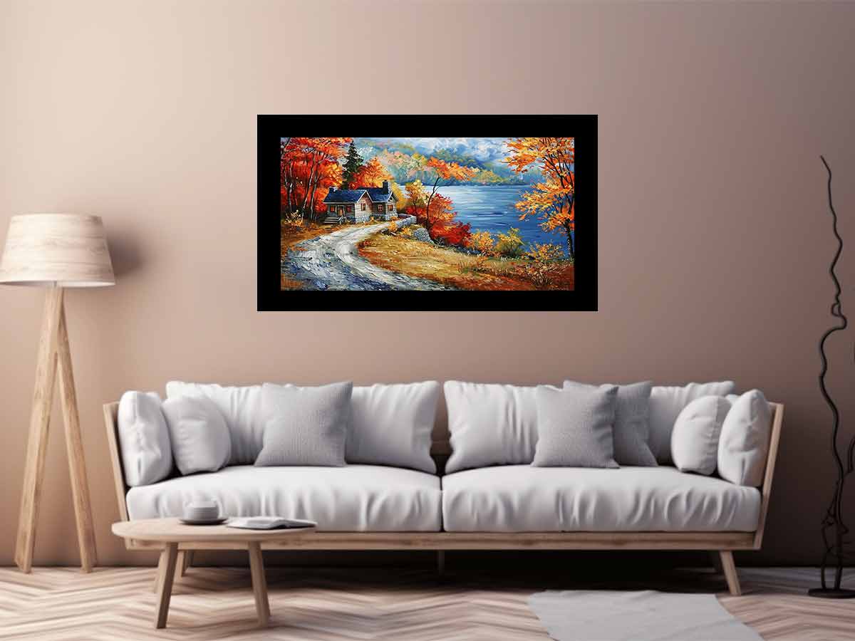 Autumn Road Wall Art painting
