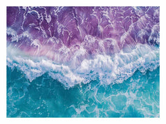 Teal beach  Waves Wall  Art