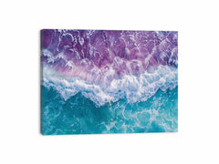Teal beach  Waves Wall  Art